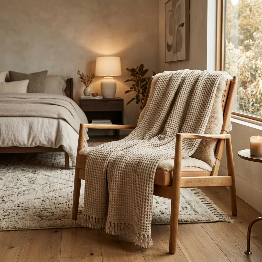 Soft blanket folded as a gift